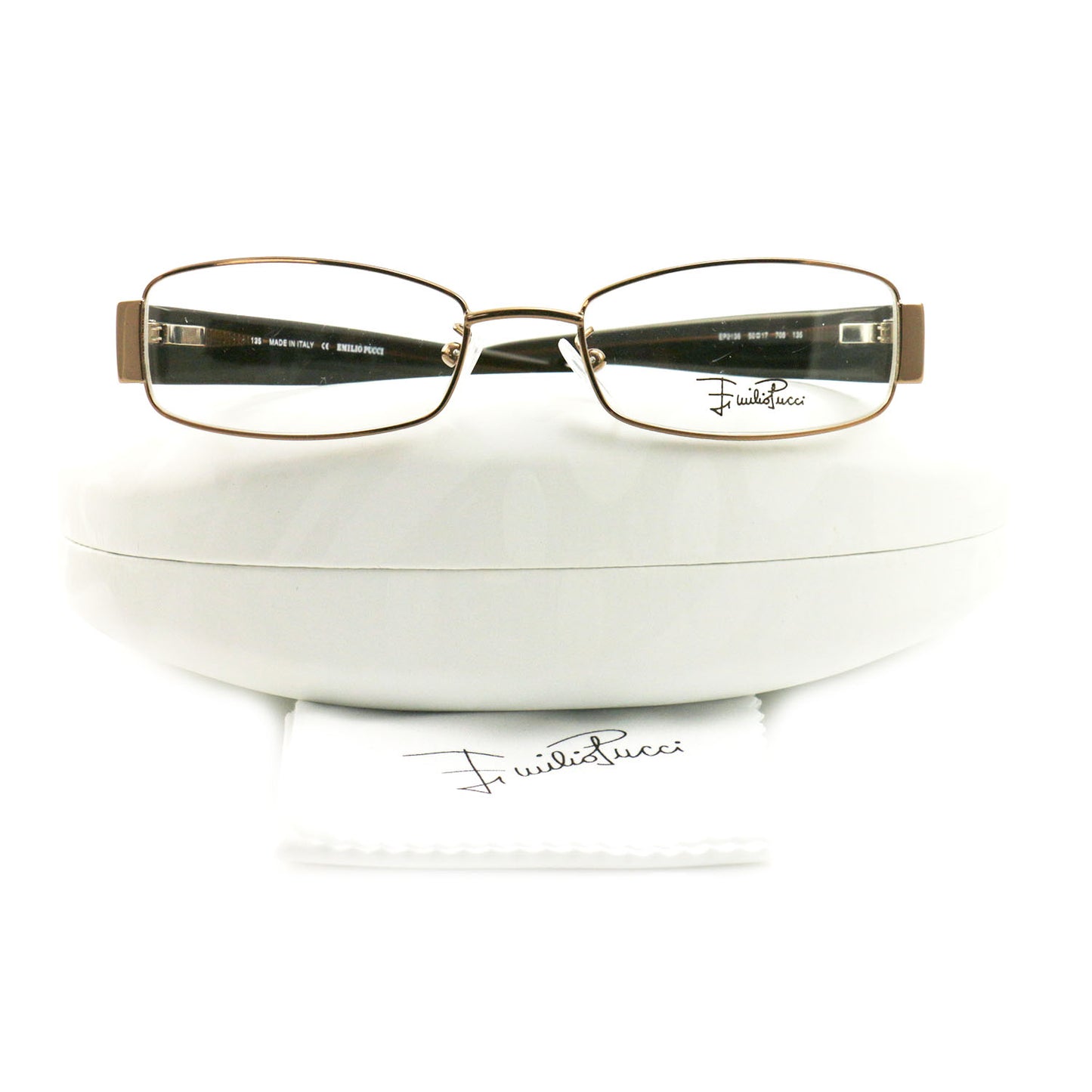 Emilio Pucci Womens Eyeglasses EP2136 705 Brown 50 17 135 Rectangle