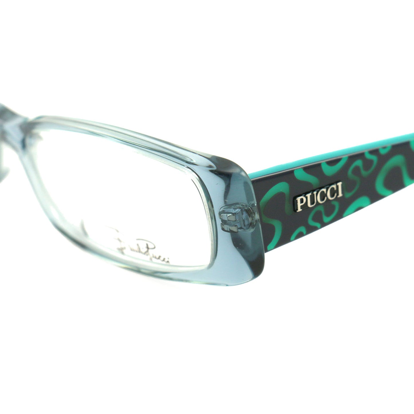 Emilio Pucci Womens Eyeglasses EP2655 Clear Blue Turquoise 51 14 135 Rectangle