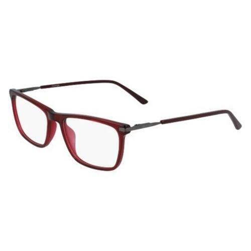 Calvin Klein Men/Women Eyeglasses CK20512-601 Crystal Oxblood Rectangle 54-17