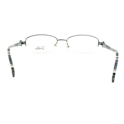 Emilio Pucci Womens Eyeglasses EP2146 045 Silver/White 52 17 135 Semi Rimless Ova