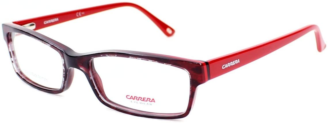 Carrera Womens Eyeglasses Red/Black Rectangle CA 6171 8C8 Frames 52 16 135