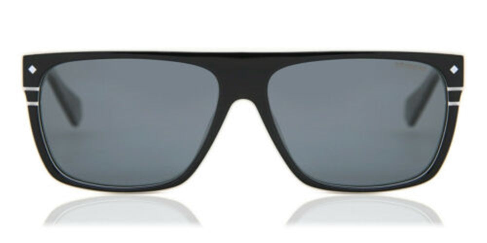 Polaroid Sunglasses for Men 6086/S/X Grey Polarized, Black Ivory