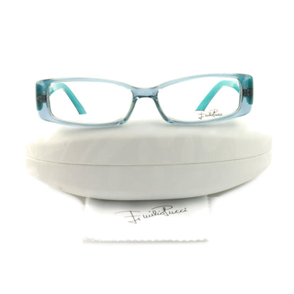 Emilio Pucci Womens Eyeglasses EP2655 Clear Blue Turquoise 51 14 135 Rectangle