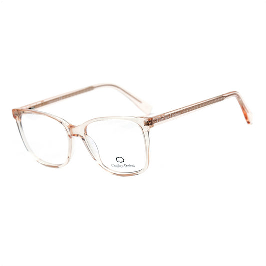 Eyeglasses Men or Womens Clear beige Frames Square 54 18 145 by Charles Delon