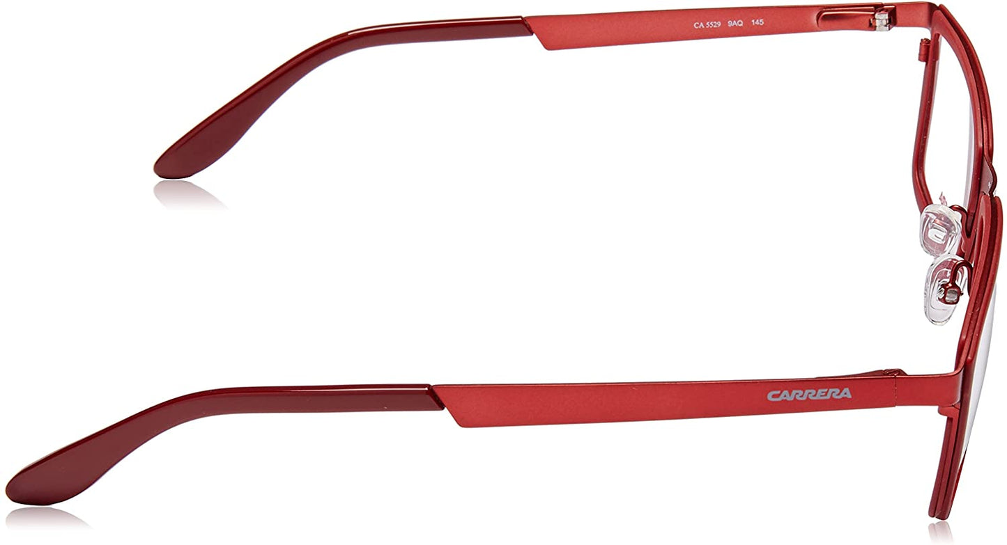 Carrera Womens Eyeglasses CA5529 9AQ Red 52 20 145 with Demo Lens Rectangle