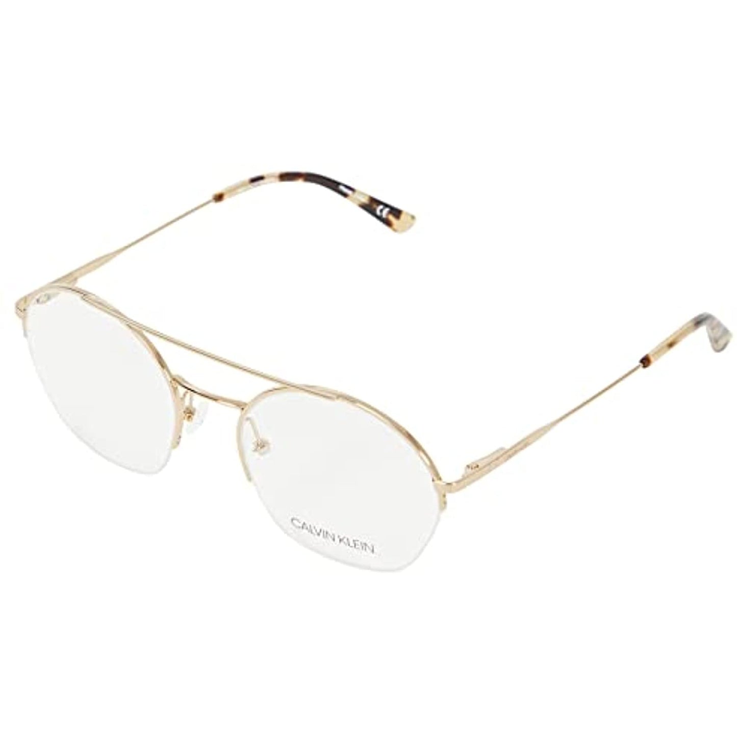 Calvin Klein Women Eyeglasses CK20110 717 Gold/Metal Round Semi-Rimless 52-19