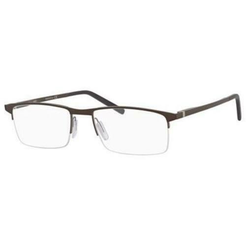 Safilo 1064 Men Metal Half Frame Eyeglass K09 Made in Italy Matt Brown 55 18 140