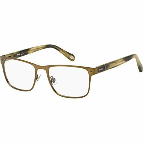 Men Metal Frame Fossil Metal Eyeglasses Rectangular Brown Matte 54 18 145