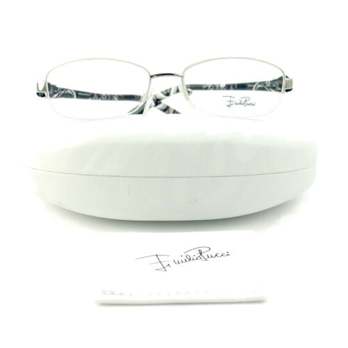 Emilio Pucci Womens Eyeglasses EP2146 045 Silver/White 52 17 135 Semi Rimless Ova