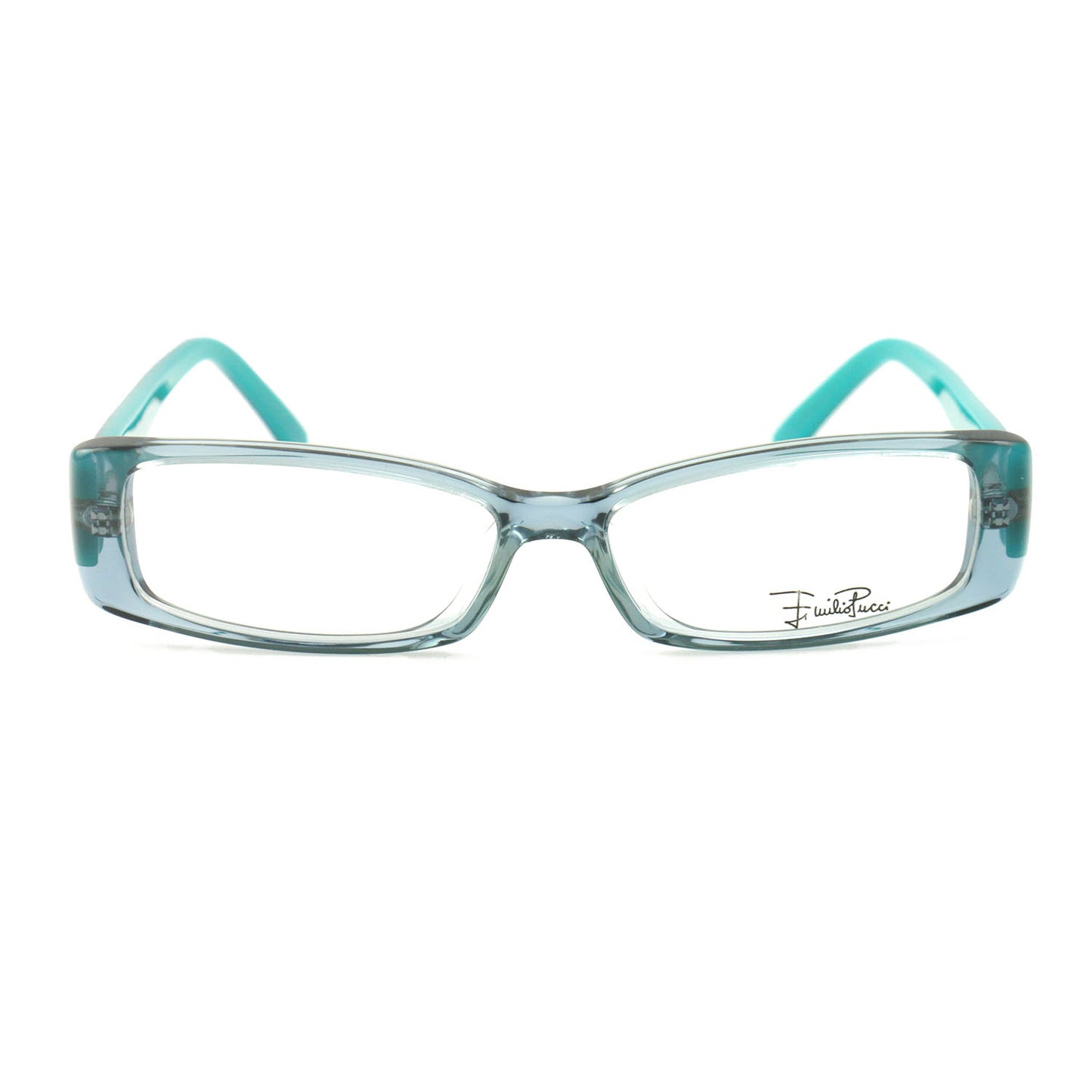 Emilio Pucci Womens Eyeglasses EP2655 Clear Blue Turquoise 51 14 135 Rectangle