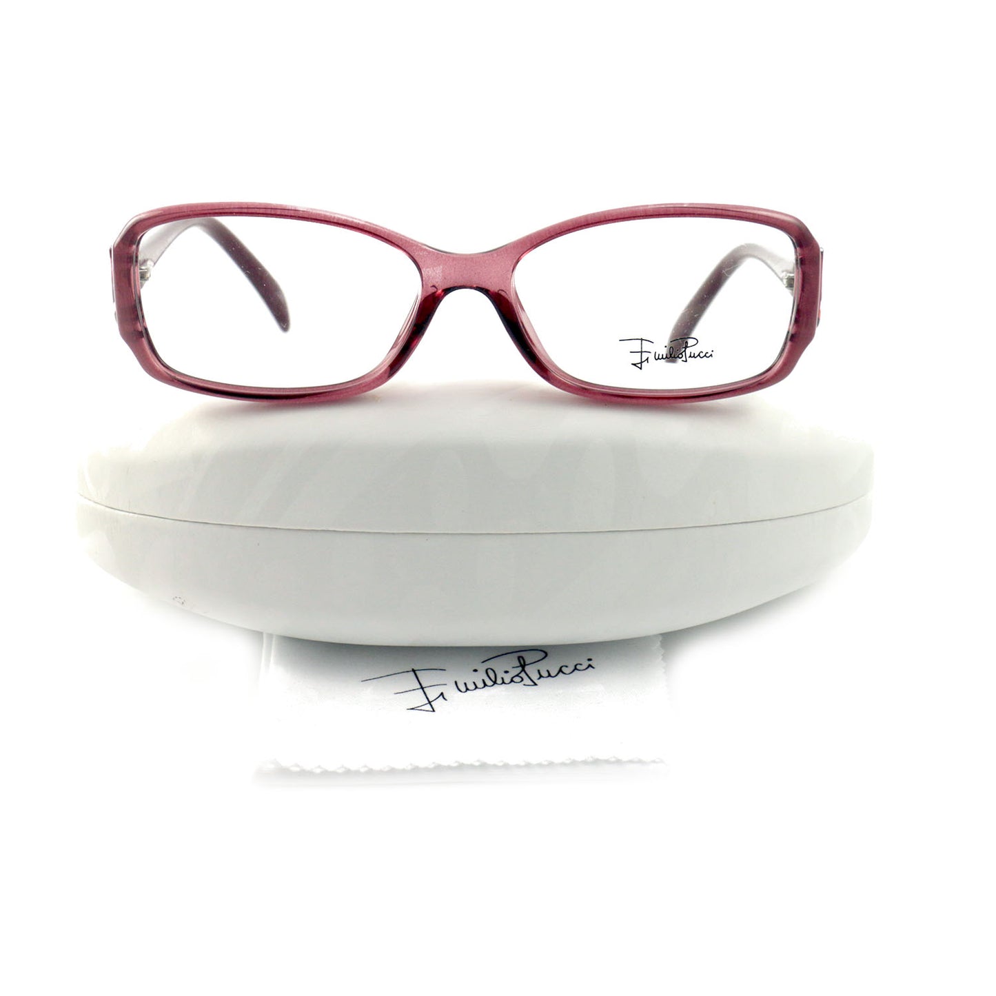 Emilio Pucci Womens Eyeglasses EP2675 602 Wine Frames Rectangle