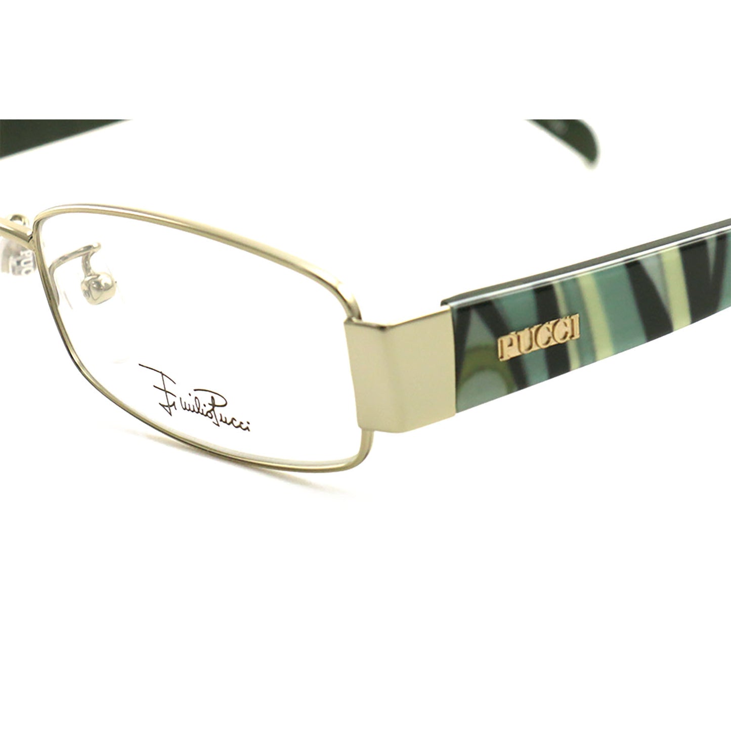 Emilio Pucci Womens Eyeglasses EP2136 230 Gold/Multicolor 52 17 135 Rectangle