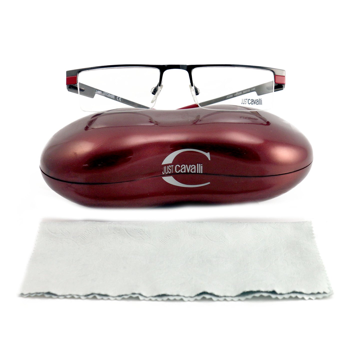 Just Cavalli Men Eyeglasses JC 290 008 Brown 50 19 140 Semi Rimless Rectangle