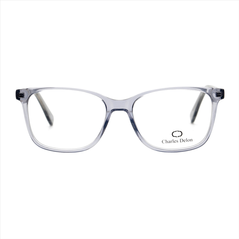 Eyeglasses for Men-Womens Clear grey Square 54 18 145 by Charles Delon