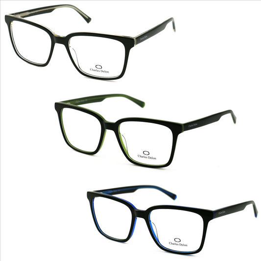 Charles Delon Men or Womens Eyeglasses LA019 55 18 142 Square Plastic