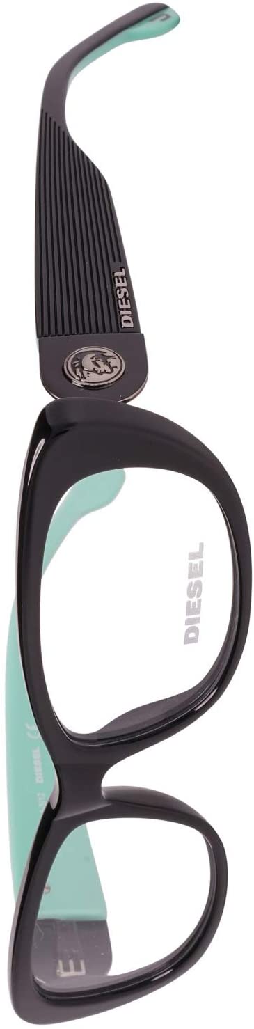 Diesel Womens Eyeglasses DL5029/V 001 Black/Aqua 52 15 140 Frames Oval