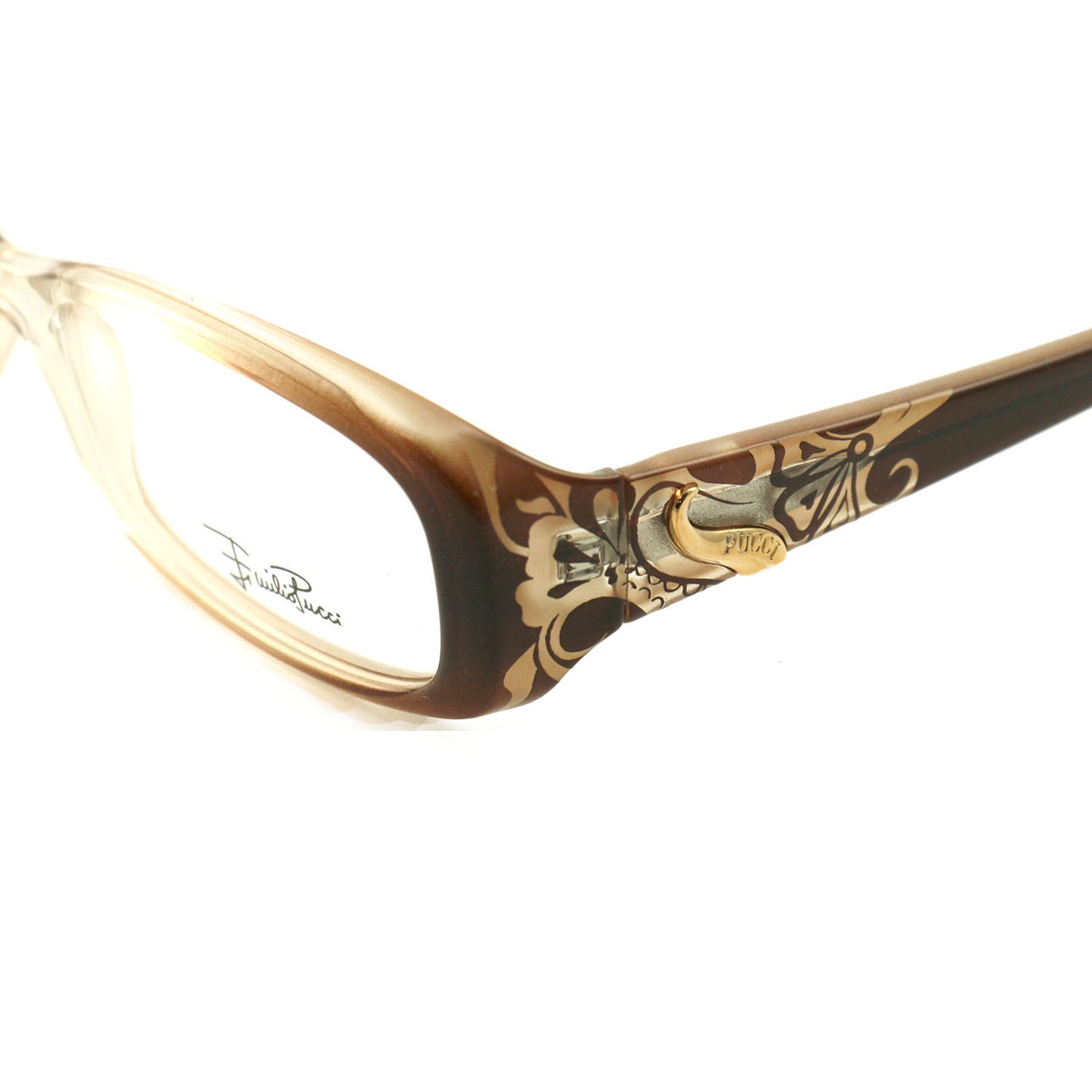 Emilio Pucci Womens Eyeglasses EP2660 236 Clear/Brown 51 17 130 Rectangle