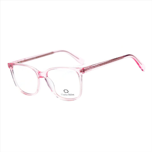 Eyeglasses Men or Womens Clear pink Frames Square 54 18 145 by Charles Delon