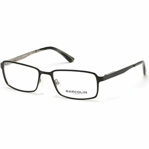 Eyeglasses Marcolin square men MA 3006 002 matte black 53 - 18 - 140
