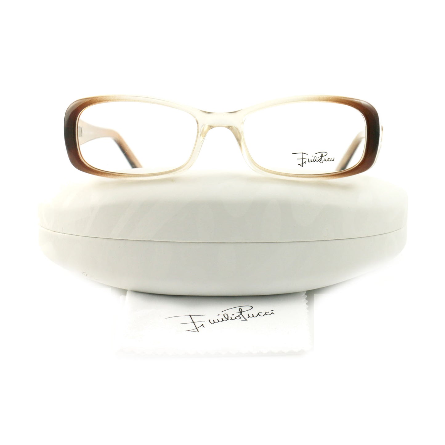 Emilio Pucci Womens Eyeglasses EP2660 236 Clear/Brown 51 17 130 Rectangle