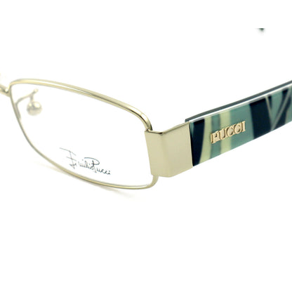 Emilio Pucci Womens Eyeglasses EP2136 320 Gold 50 17 135 Frames Rectangle