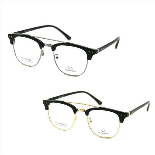 Charles Delon Men or Womens Eyeglasses HZ8479 52 21 141 Square Plastic