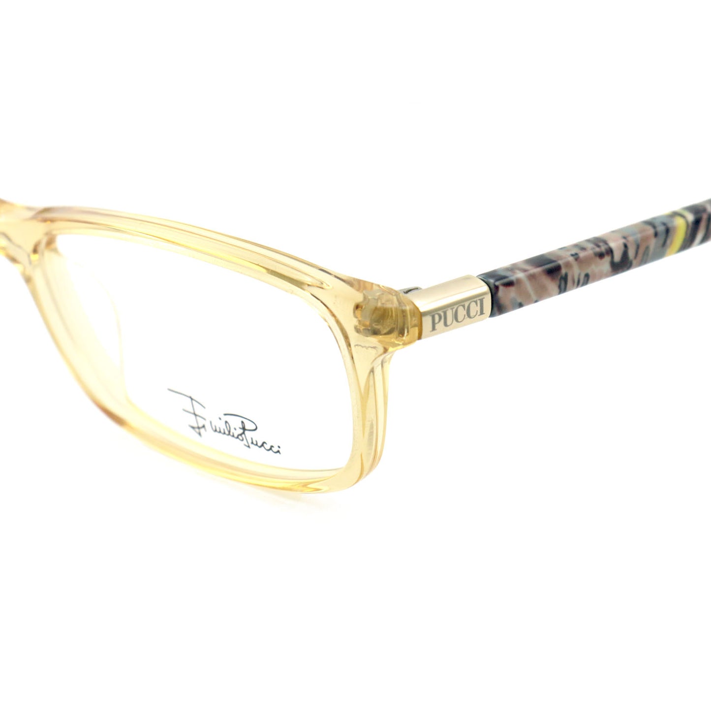 Emilio Pucci Womens Eyeglasses EP2647 244 Clear Yellow 52 15 135 Rectangle