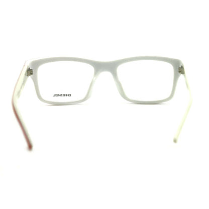 Diesel Men or Womens Eyeglasses DL5034/V 068 Red Striped White 52 18 135 Rectang
