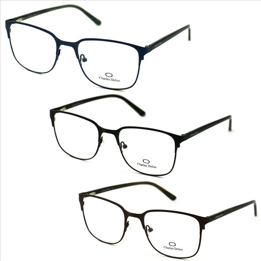Charles Delon Men or Womens Eyeglasses JS054 54 19 142 Stainless Steel