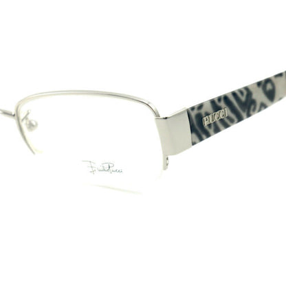 Emilio Pucci Womens Eyeglasses EP2132 045 Silver/White 53 18 135 Semi Rimless Ova