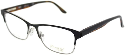 Frames for Womens Eyeglass Emozioni made in Italy Black Metal Rectangle 52 16 140