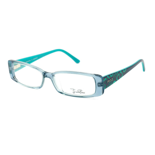 Emilio Pucci Womens Eyeglasses EP2655 Clear Blue Turquoise 53 14 135 Rectangle