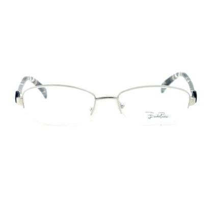 Emilio Pucci Womens Eyeglasses EP2146 045 Silver/White 52 17 135 Semi Rimless Ova