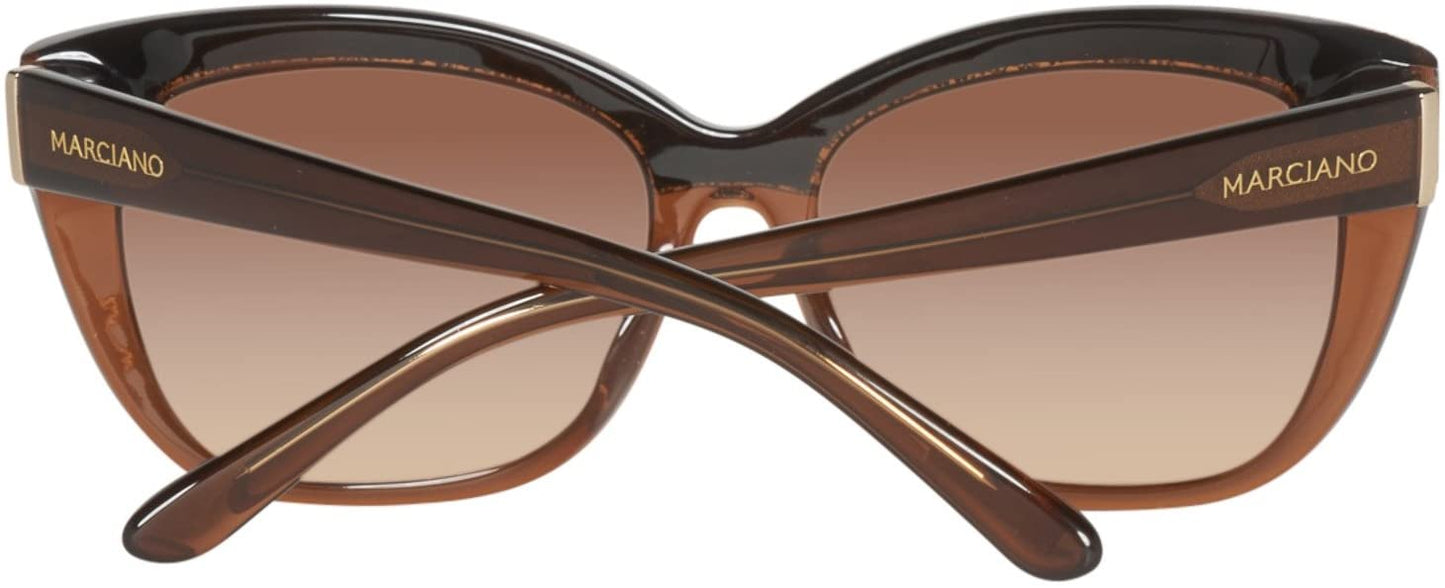 Guess By Marciano Woman Sunglasses GM0730-50F Cat Eye Brown/Brown 55 16 135