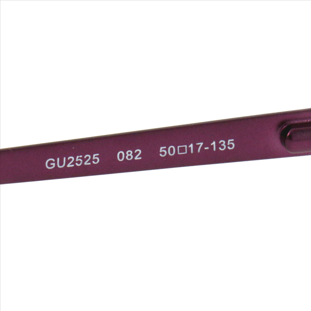 Guess Eyeglasses Womens GU 2525 082 Purple 50 17 135 Semi Rimless Oval