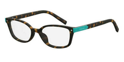 Polaroid Eyeglasses for Kids PLD D812 0086 Havana Rectangle 48 16 130