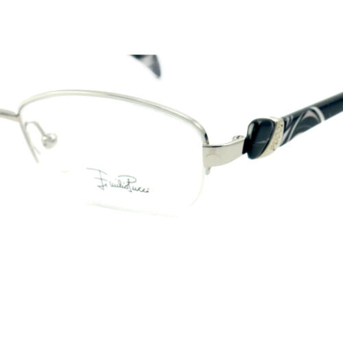 Emilio Pucci Womens Eyeglasses EP2146 045 Silver/White 52 17 135 Semi Rimless Ova