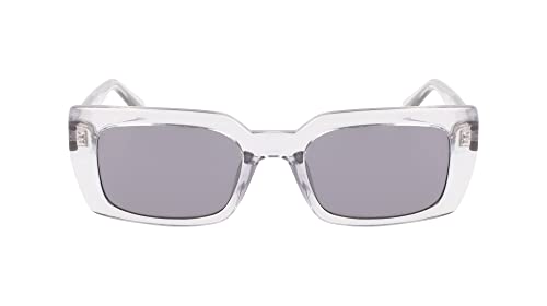Calvin Klein JEANS Women's CKJ22606S Rectangular Sunglasses, Crystal Clear, One Size - megafashion11Sunglasses