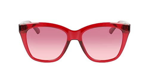 Calvin Klein JEANS Women's CKJ22608S Square Sunglasses, Cherry, One Size - megafashion11Sunglasses