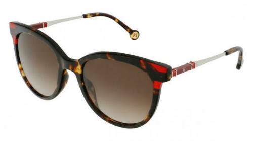 Carolina Herrera Women Eyeglasses SHE865 909Y Oval/Cat Eye Havana/Red 53-19-140 - megafashion11Monturas