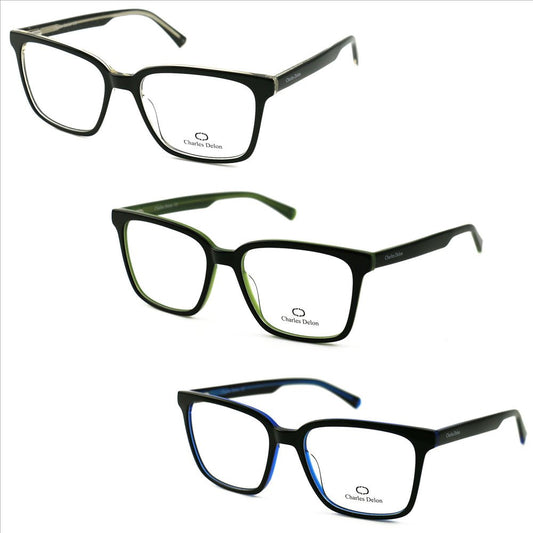 Charles Delon Men or Womens Eyeglasses LA019 55 18 142 Square Plastic - megafashion11Monturas