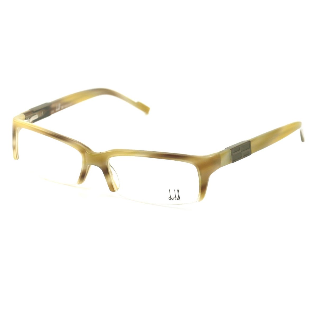 Dunhill Men or Womens Eyeglasses Horn Brown 54 17 135 Semi Rimless Rectangle - megafashion11Monturas
