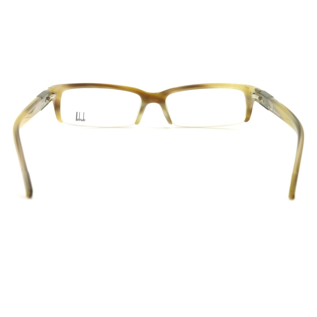Dunhill Men or Womens Eyeglasses Horn Brown 54 17 135 Semi Rimless Rectangle - megafashion11Monturas