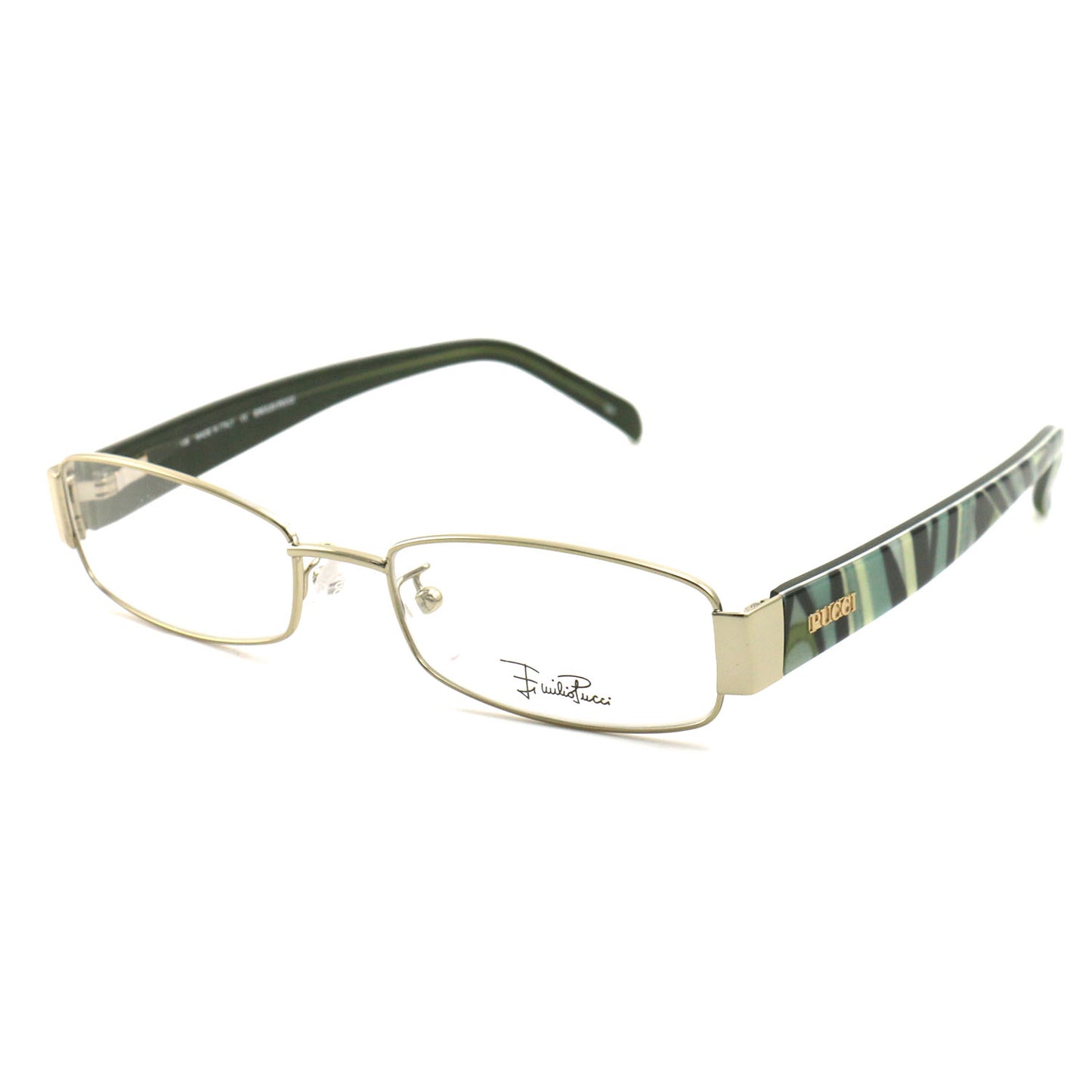 Emilio Pucci Womens Eyeglasses EP2136 230 Gold/Multicolor 52 17 135 Rectangle