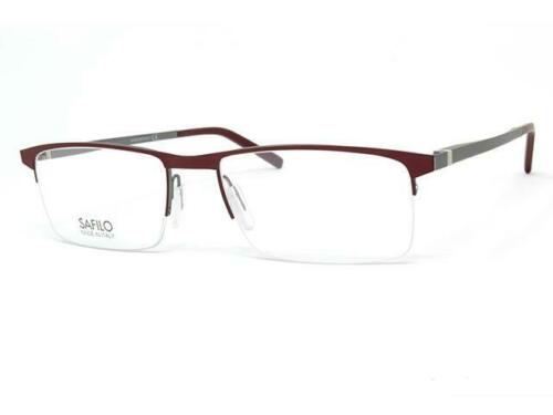 Safilo Men/Womens Eyeglasses 0WN8 Metal Matte Burgundy Made in Italy 55 18 140