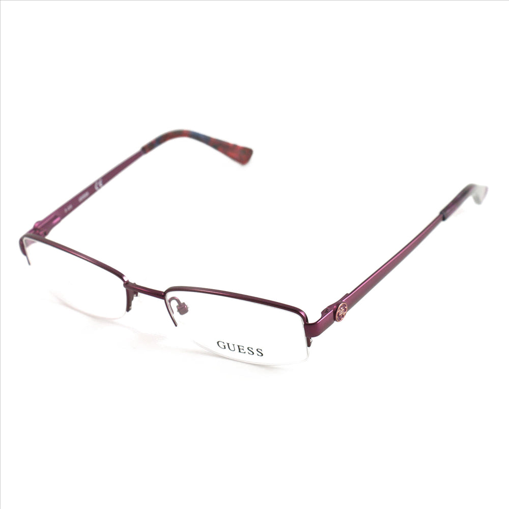 Guess Eyeglasses Womens GU 2525 082 Purple 50 17 135 Semi Rimless Oval