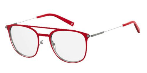 Polaroid Eyeglasses for Womens or Men D348 C9A Square Red 52-20-145