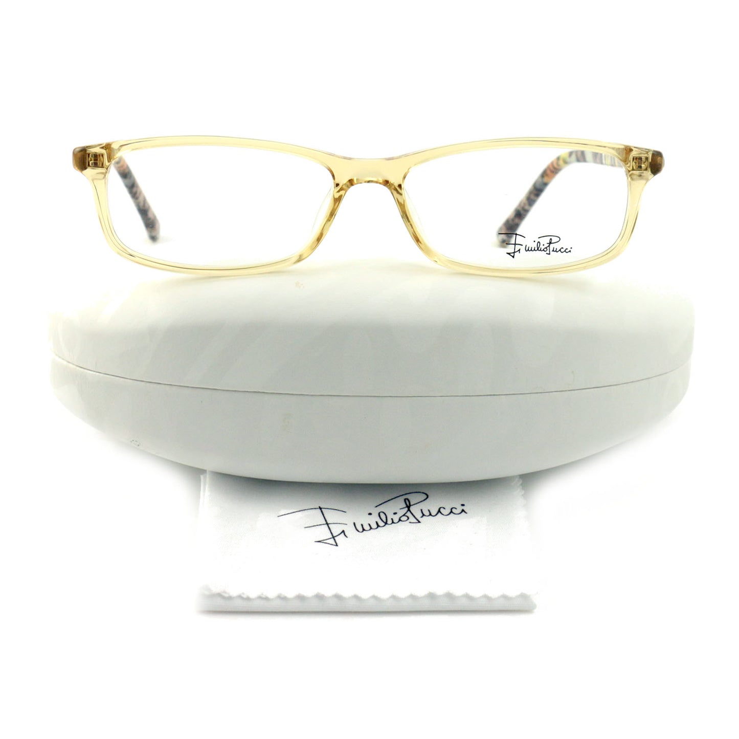 Emilio Pucci Womens Eyeglasses EP2647 244 Clear Yellow 52 15 135 Rectangle