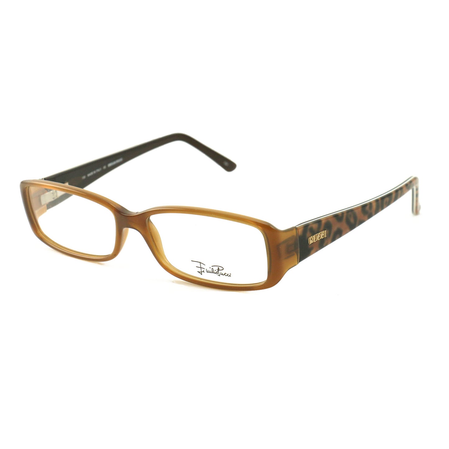 Emilio Pucci Womens Eyeglasses EP2658 201 Brown 53 14 130 Frames Rectangle