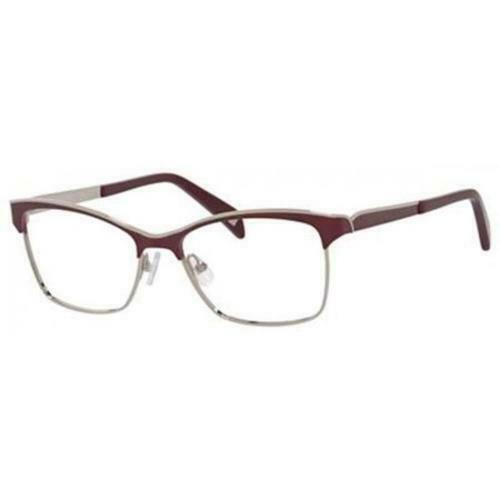 Womens Frame Eyeglasses semi Liz Claiborne L635 Matte Burgundy Silver 53 16 135